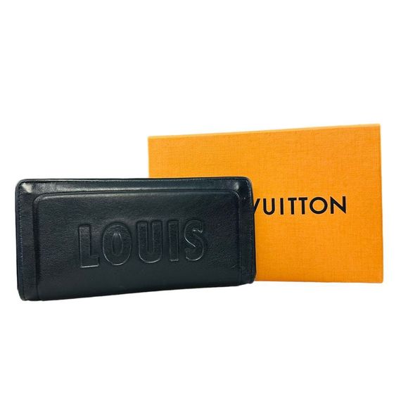 Louis Vuitton Black Dark Infinity Leather Brazza Large Bi-Fold Wallet Virgil Abl - Picture 1 of 15